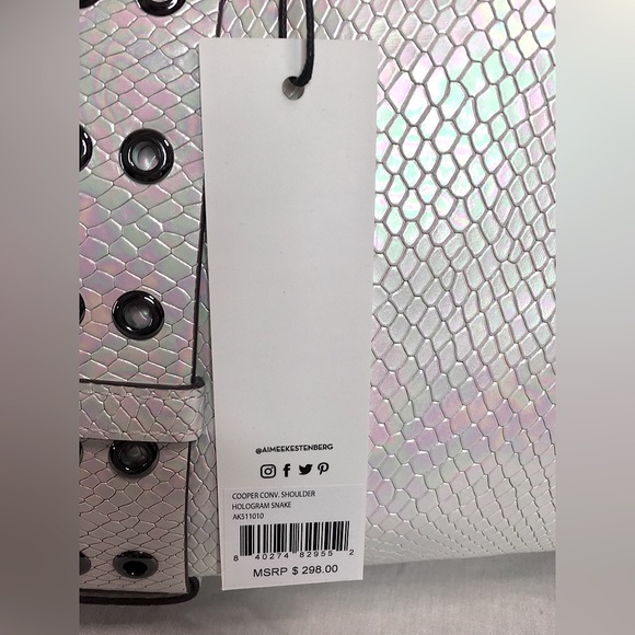 Aimee Kestenberg Cooper Leather Convertible Shoulder Bag - Hologram Snake - Picture 11 of 17